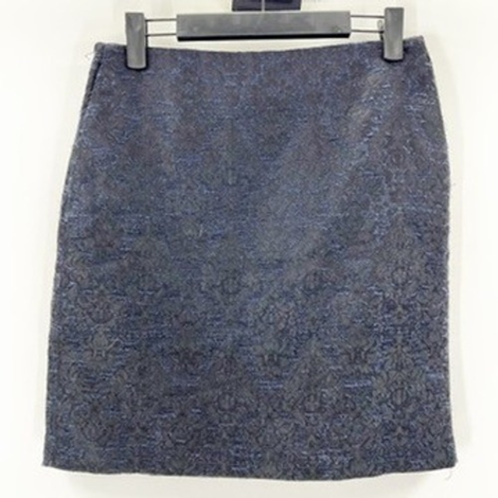 Banana Republic Jacquard‎ Pencil Skirt Dark Navy Blue Size 0